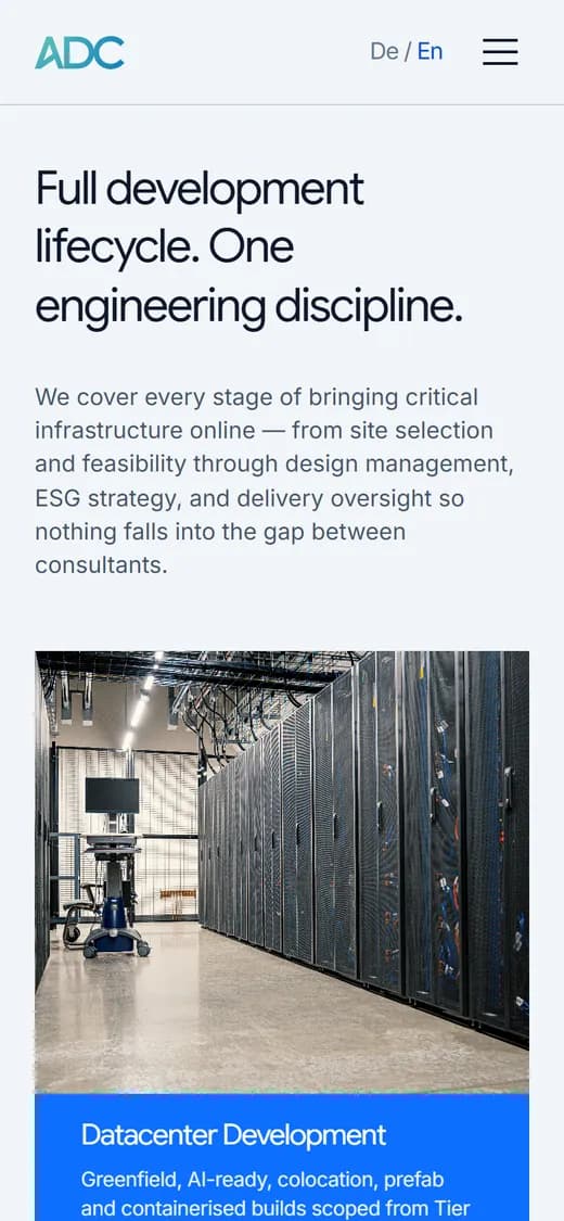 Allied Data Center on mobile, view 2
