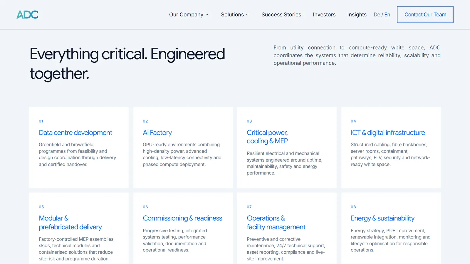 Allied Data Center: Everything critical, engineered together.