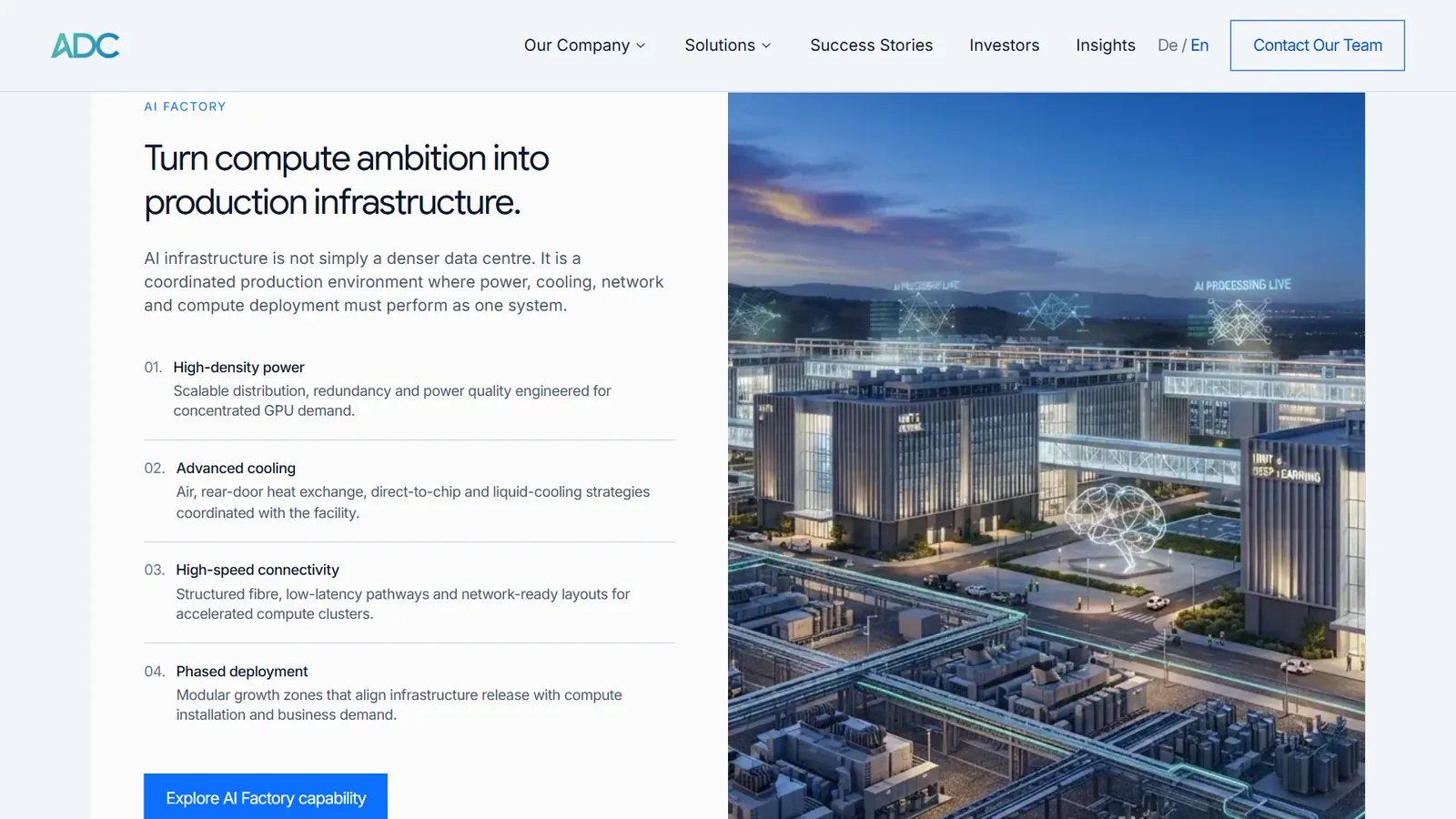 Allied Data Center: A stage for the AI factory.