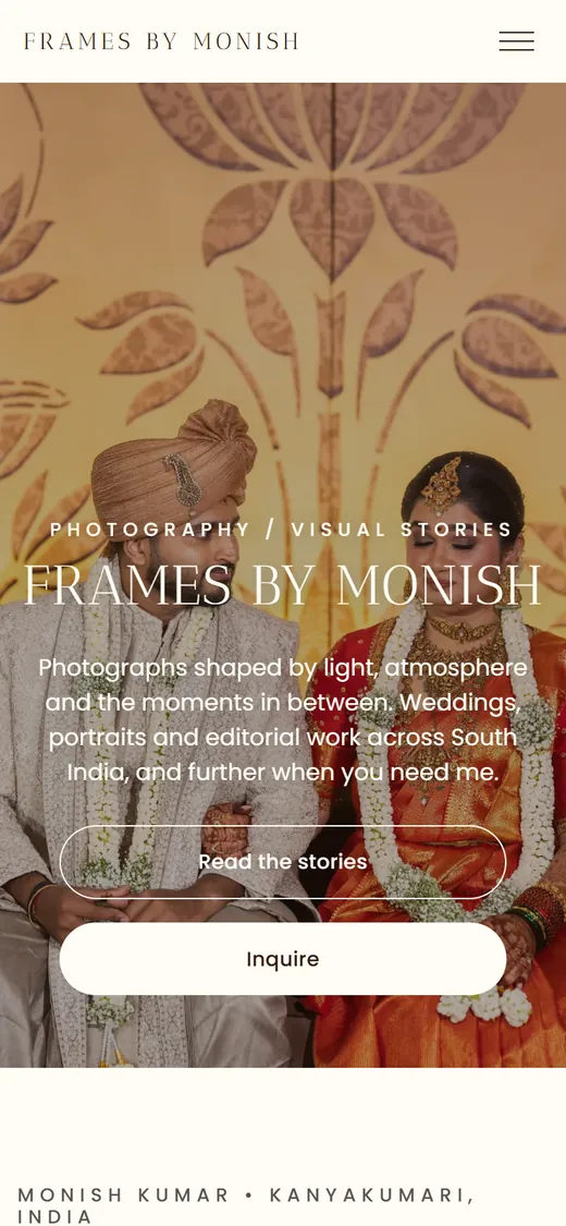 Frames by Monish on mobile, view 1