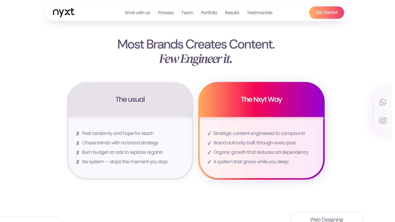 Nyxt: Most brands create content. Few engineer it.