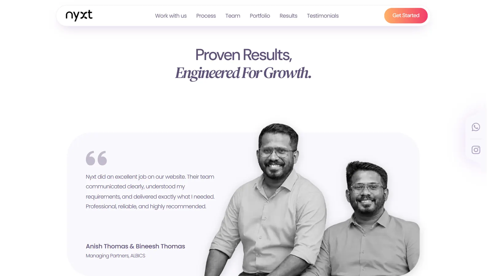 Nyxt: Clients say it in their own words.