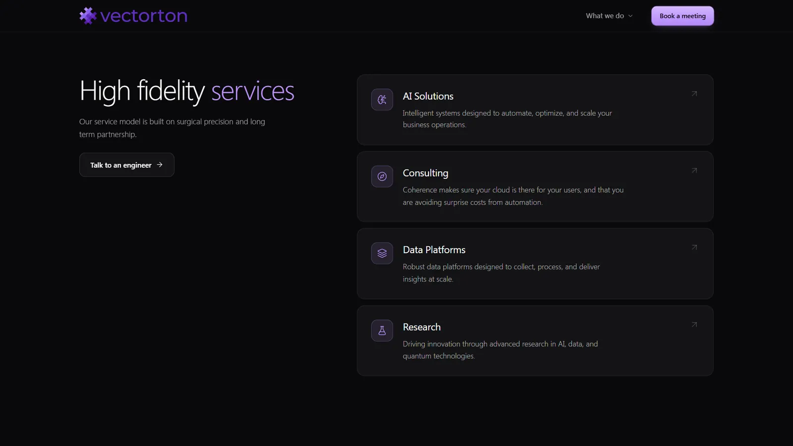 Vectorton: High-fidelity services.